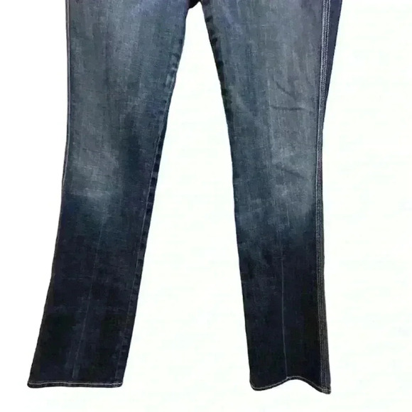7 For All Mankind Women's Bootcut Jeans Size 28 Dark Blue Stretch Denim - Picture 4 of 16